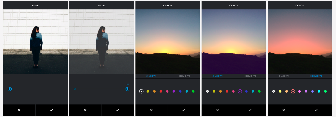 Instagram Introduces New Fade And Color Tools To iOS And Android App.