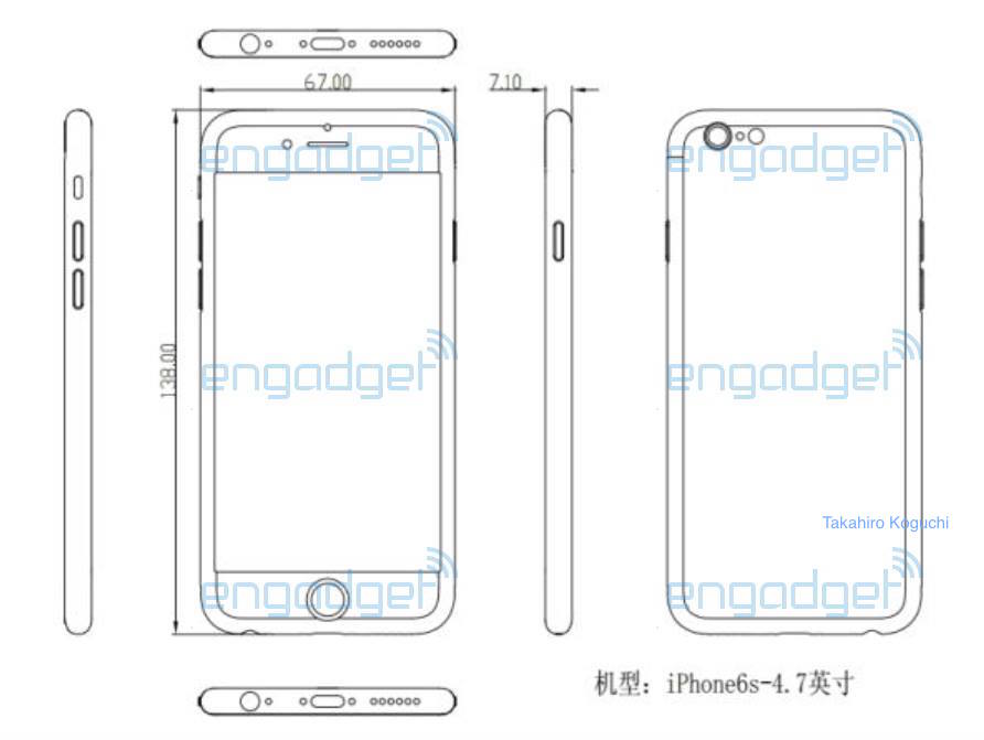 New Schematic Reveals Slightly Thicker iPhone 6S