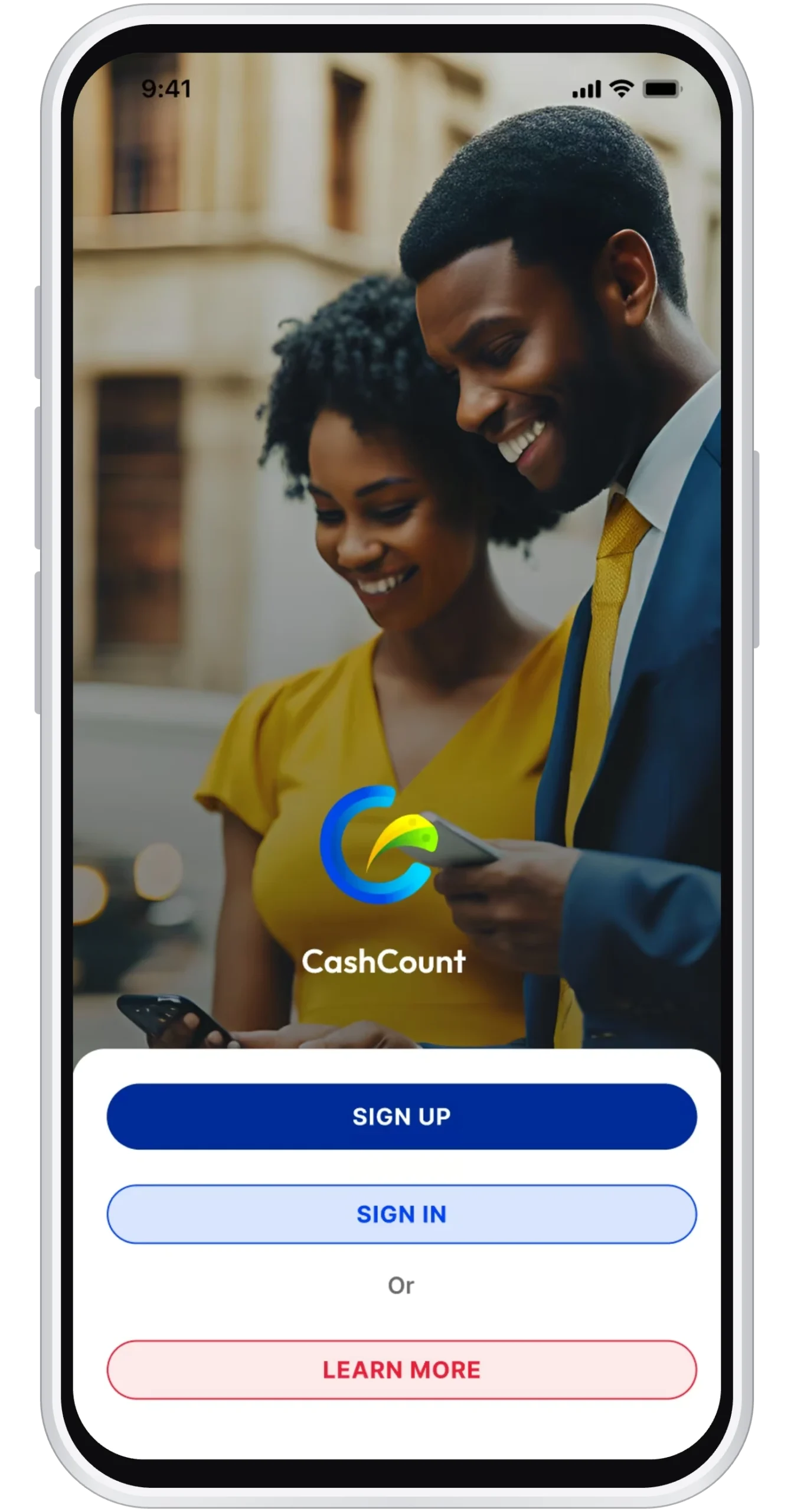 CashCount Owner app on a phone